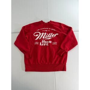 Miller high life red long sleeve sweater size XS womens